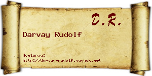 Darvay Rudolf névjegykártya