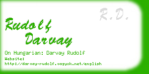 rudolf darvay business card